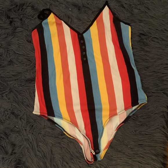Topshop multicolored bodysuit size 12 - Picture 1 of 6